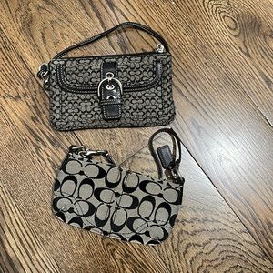 TWO coach wristlets